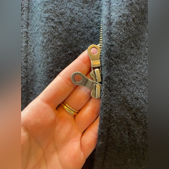 Women’s mountain khaki navy blue merino wool jacket size extra small - Picture 5 of 11